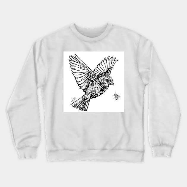 SPARROW AND FLY Crewneck Sweatshirt by lautir